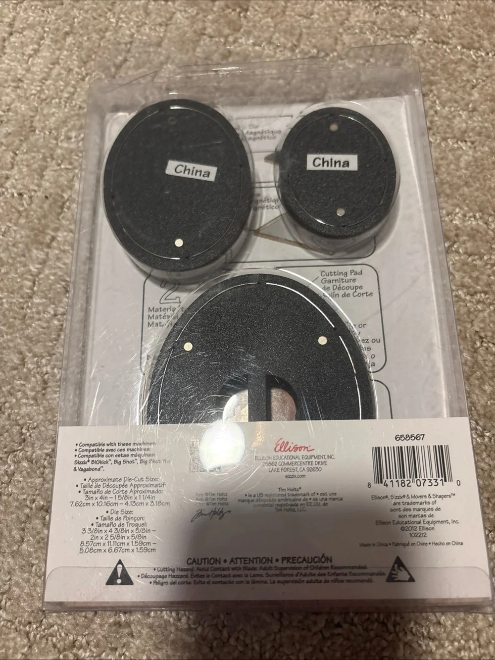 Sizzix Tim Holtz Alterations Bigz Movers And Shapers SIZED OVALS #658567